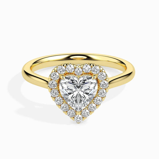 1ct Heart Halo Lab Diamond Welkin Ring