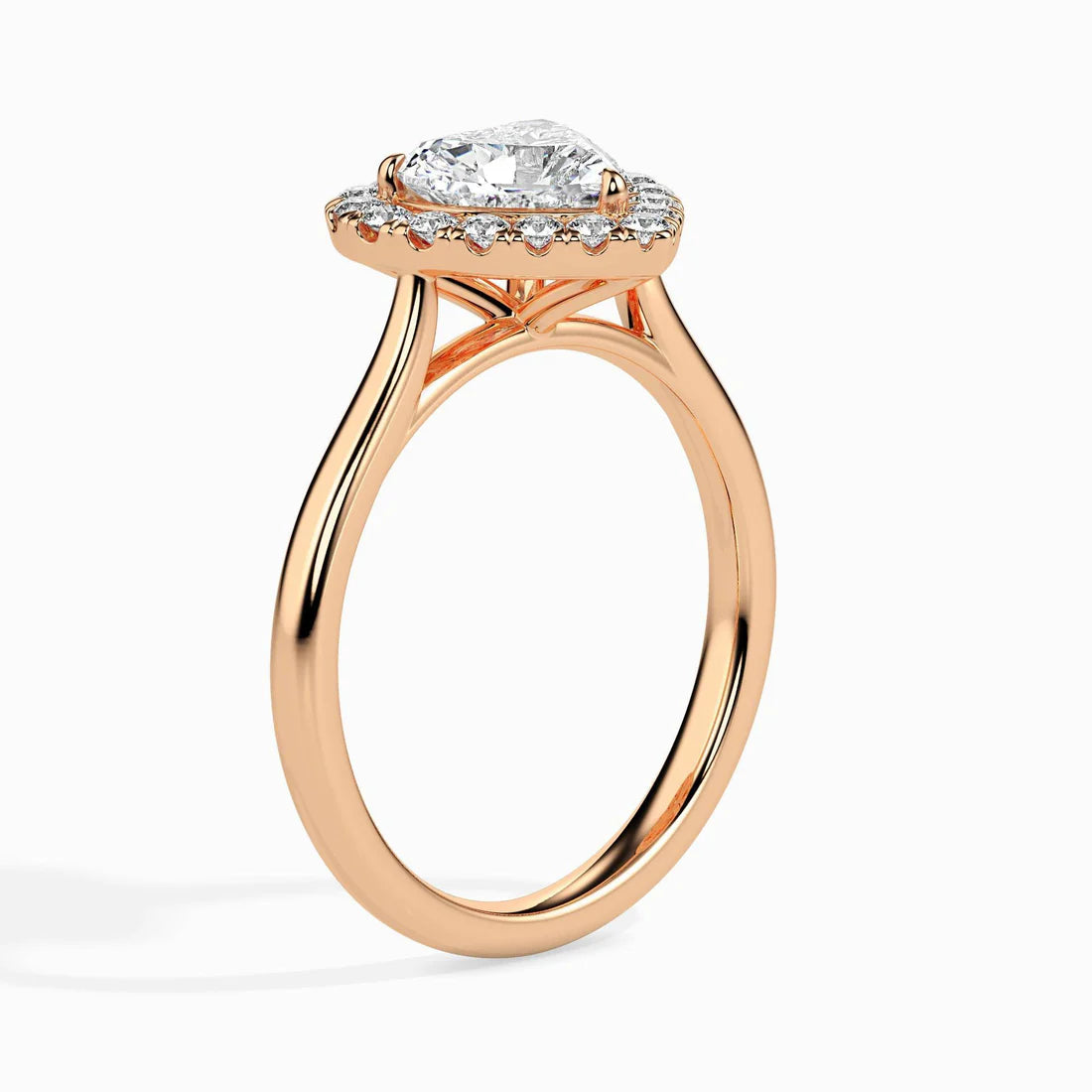 Welkin 1ct Heart Halo Lab Diamond Ring