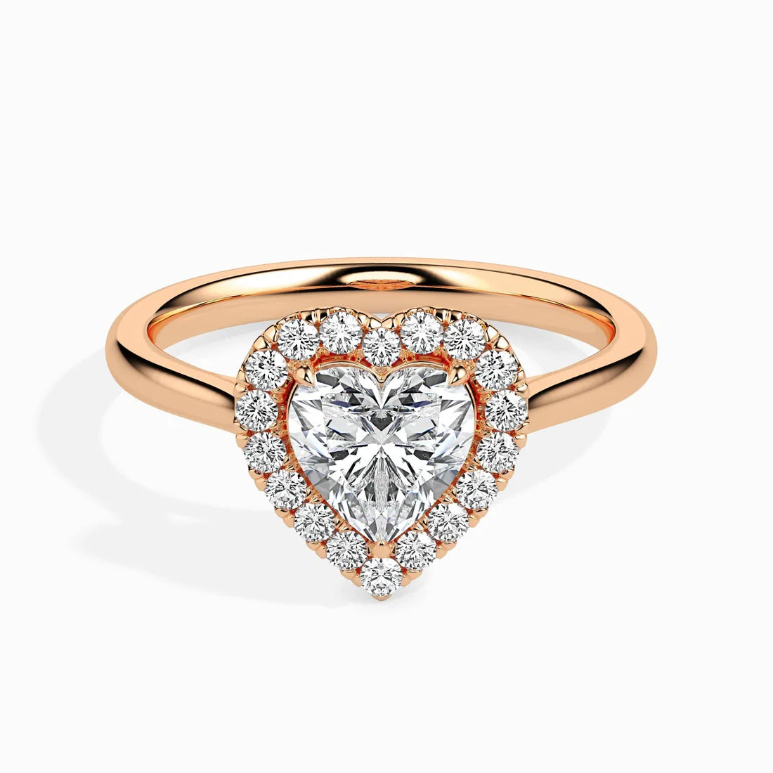 Welkin 1ct Heart Halo Lab Diamond Ring