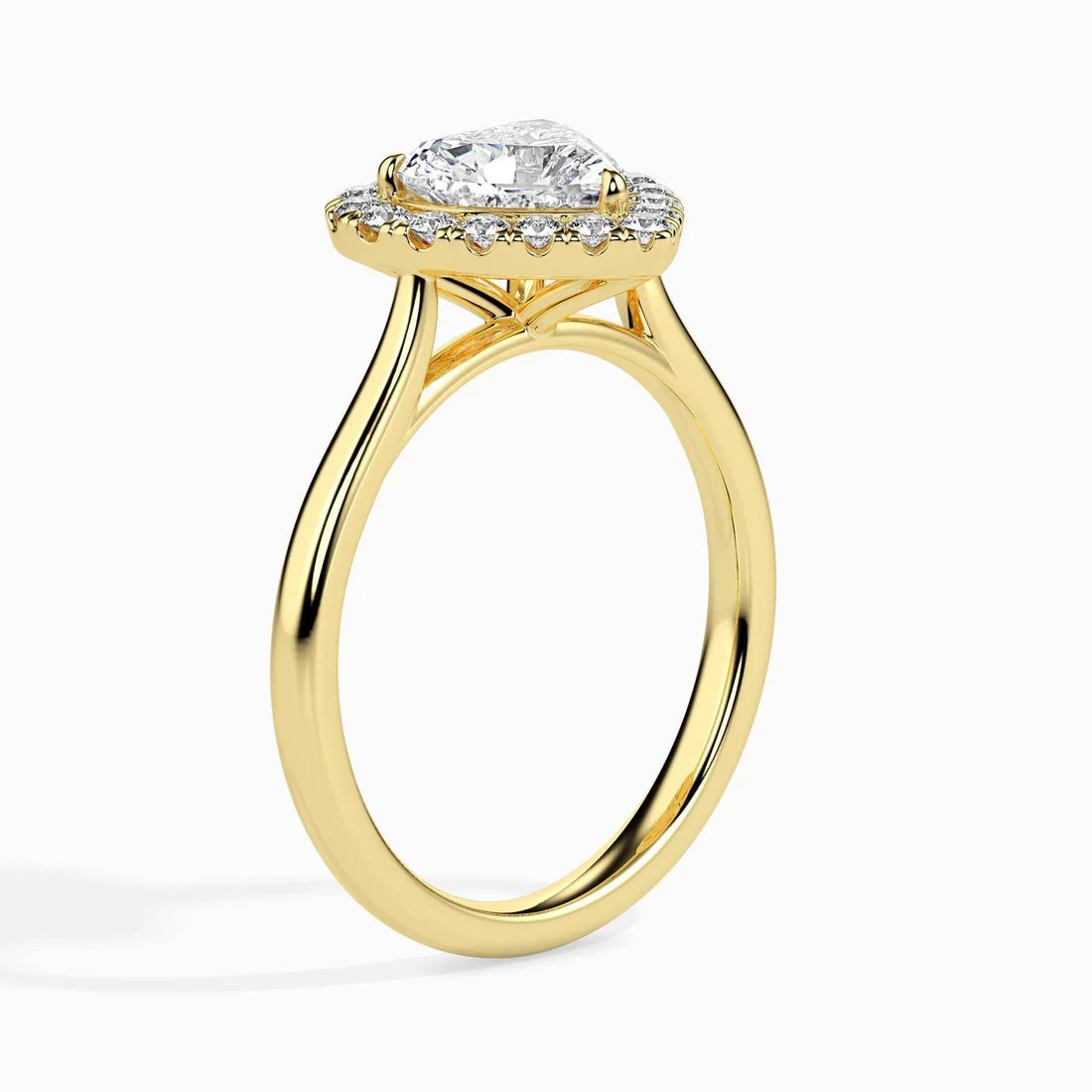 Welkin 1ct Heart Halo Lab Diamond Ring