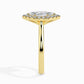 50 Pointer Marquise Halo Lab Diamond Flourish Ring