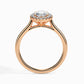 50 Pointer Marquise Halo Lab Diamond Flourish Ring