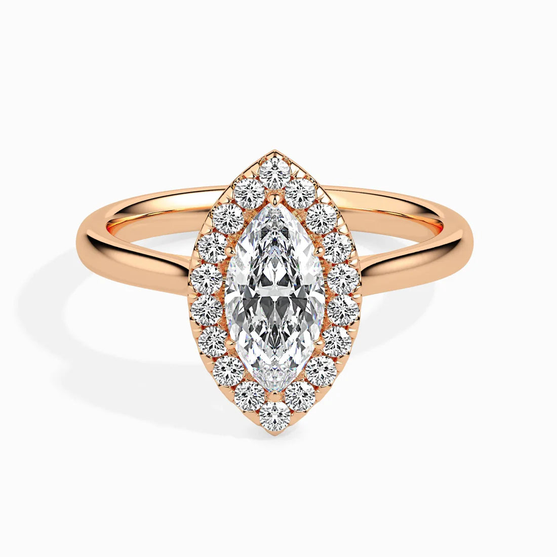 Flourish Halo 1ct Marquise Lab Diamond Ring