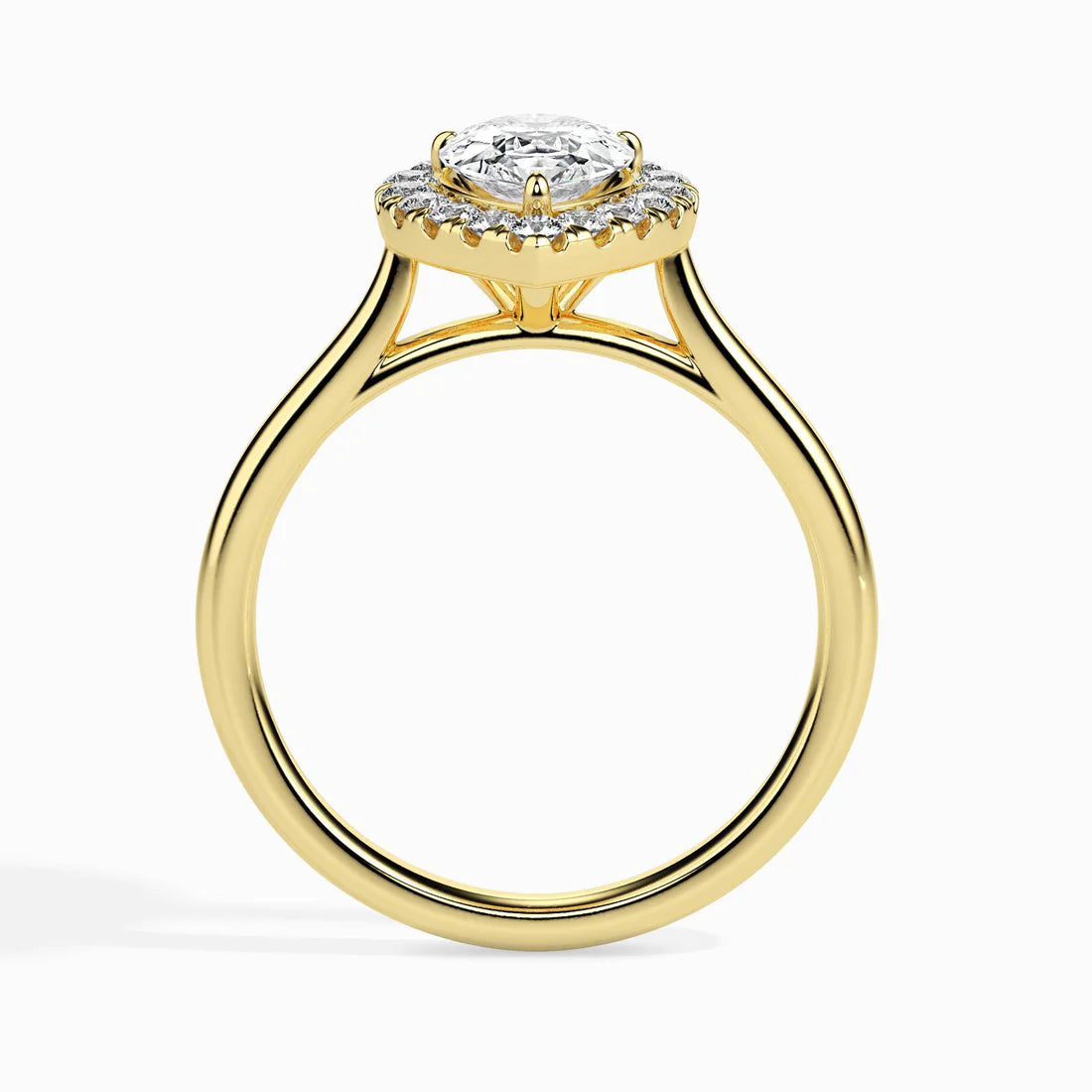 Sprico 1ct Pear Halo Lab Diamond Ring