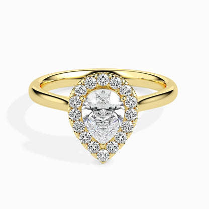 Sprico 1ct Pear Halo Lab Diamond Ring