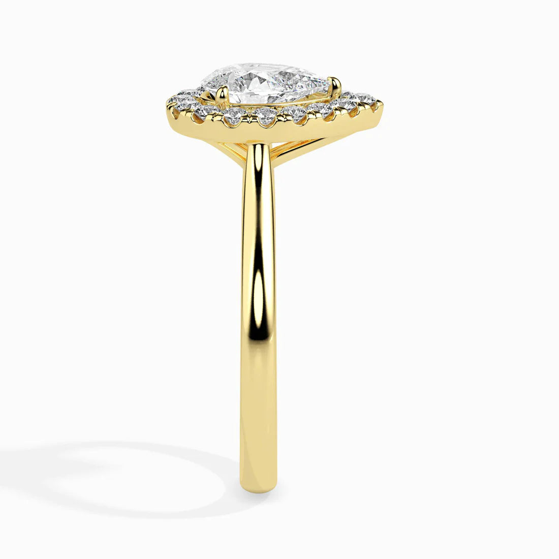 Sprico 1ct Pear Halo Lab Diamond Ring