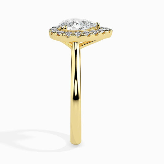 1ct Pear Halo Lab Diamond Sprico Ring