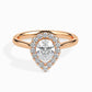 Sprico 1ct Pear Halo Lab Diamond Ring