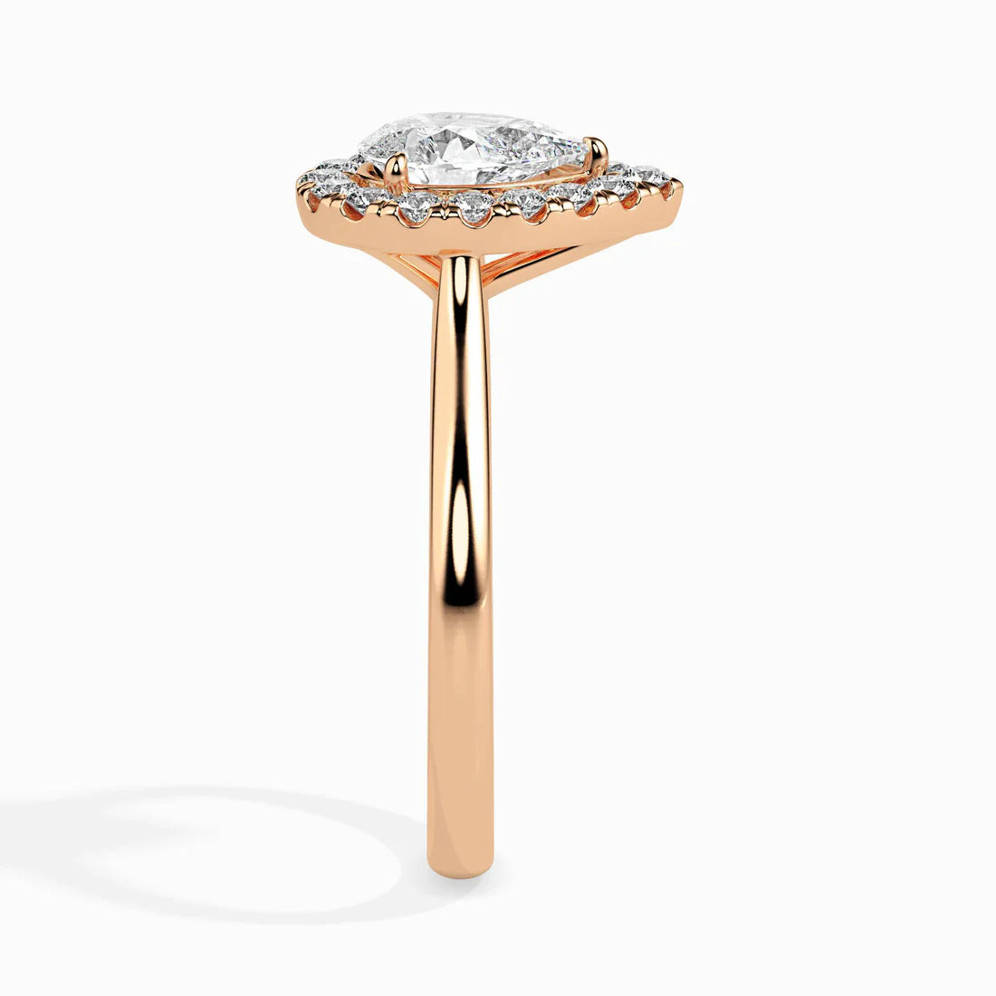 Sprico 1ct Pear Halo Lab Diamond Ring