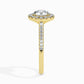 50 Pointer Round Halo Lab Diamond Sage Ring
