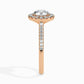 50 Pointer Round Halo Lab Diamond Sage Ring