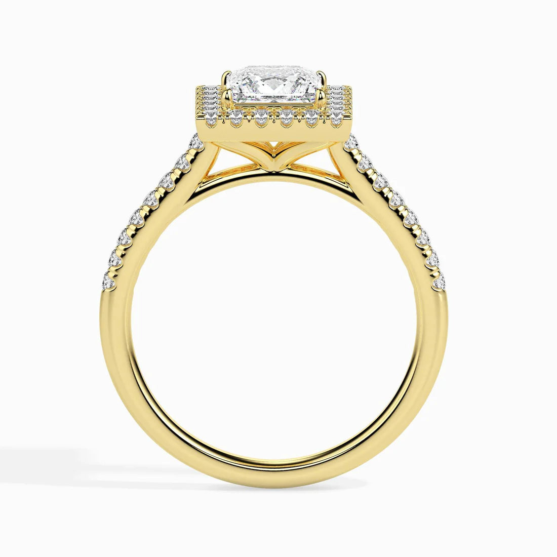 Brianna Halo 1ct Princess Lab Diamond Ring