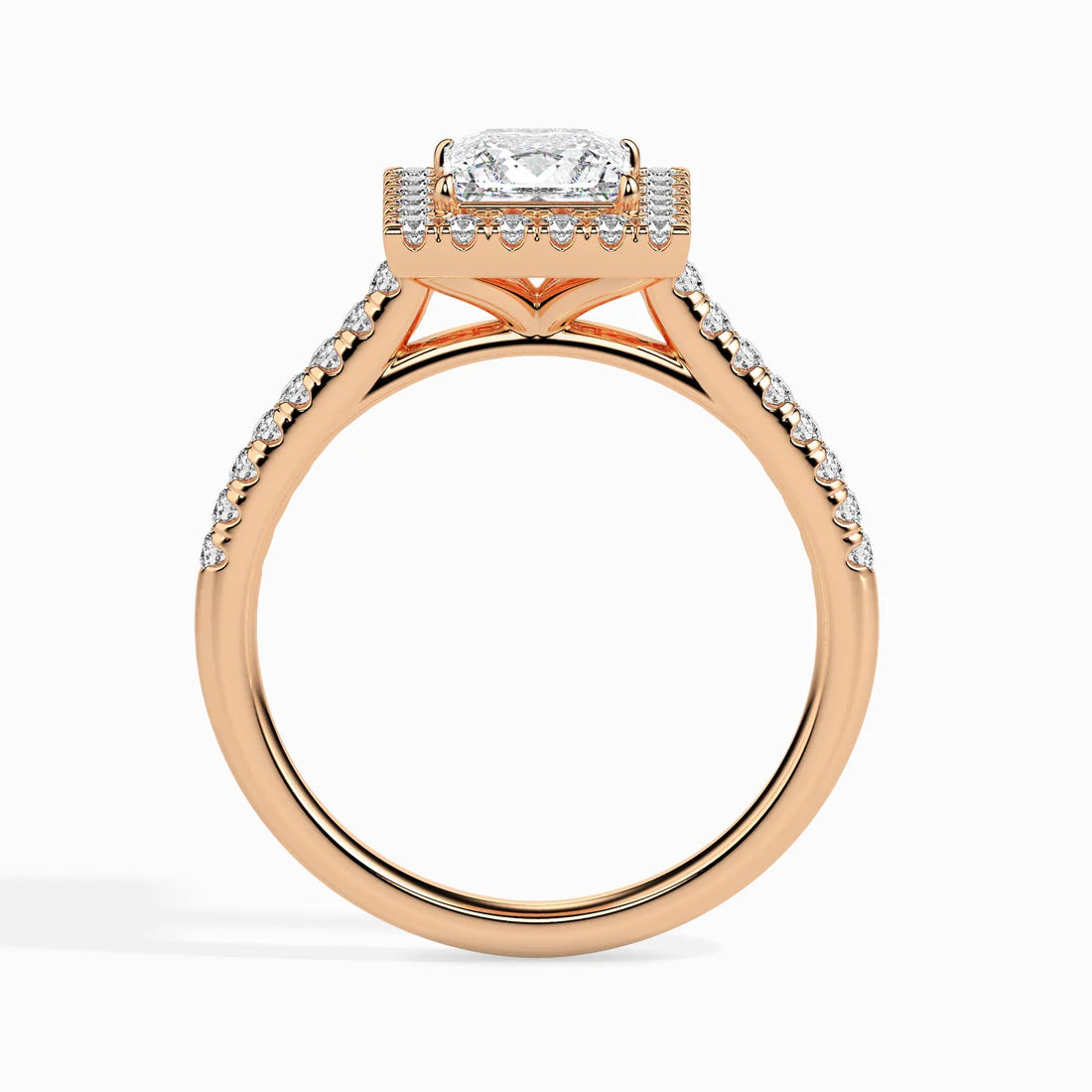 Brianna Halo 1ct Princess Lab Diamond Ring