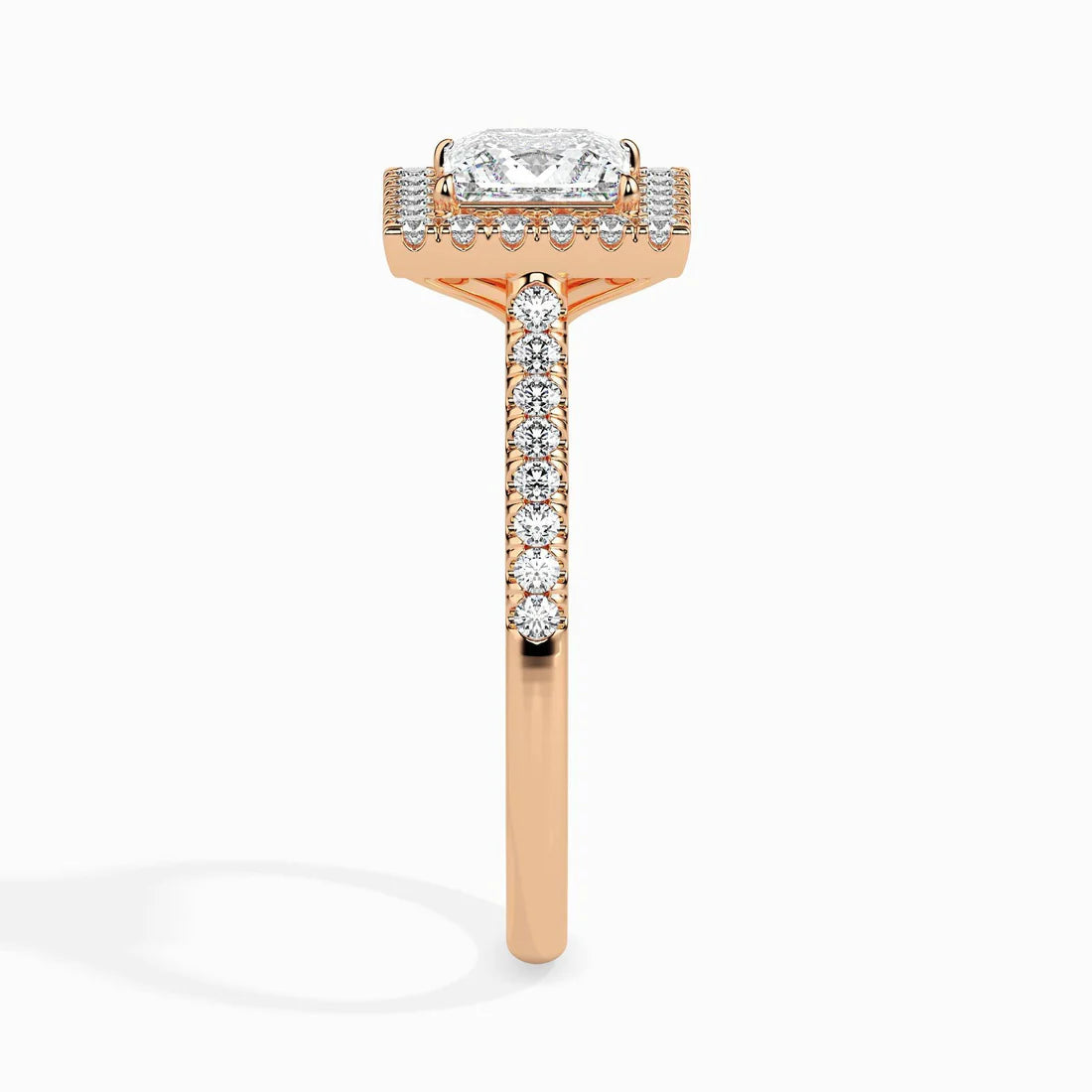 Brianna Halo 1ct Princess Lab Diamond Ring