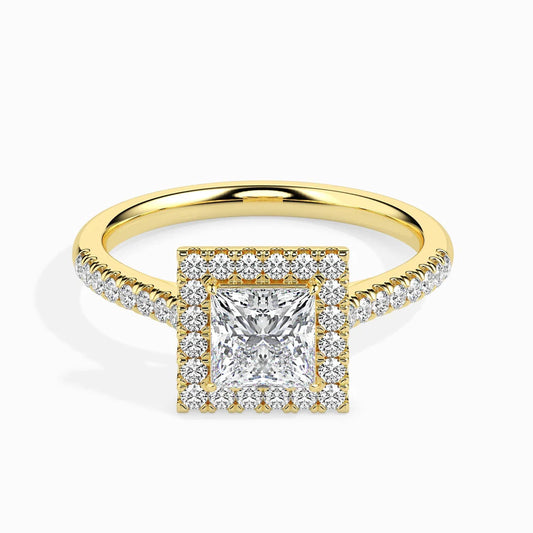 Brianna Halo 1ct Princess Lab Diamond Ring