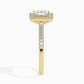 Brianna Halo 1ct Princess Lab Diamond Ring