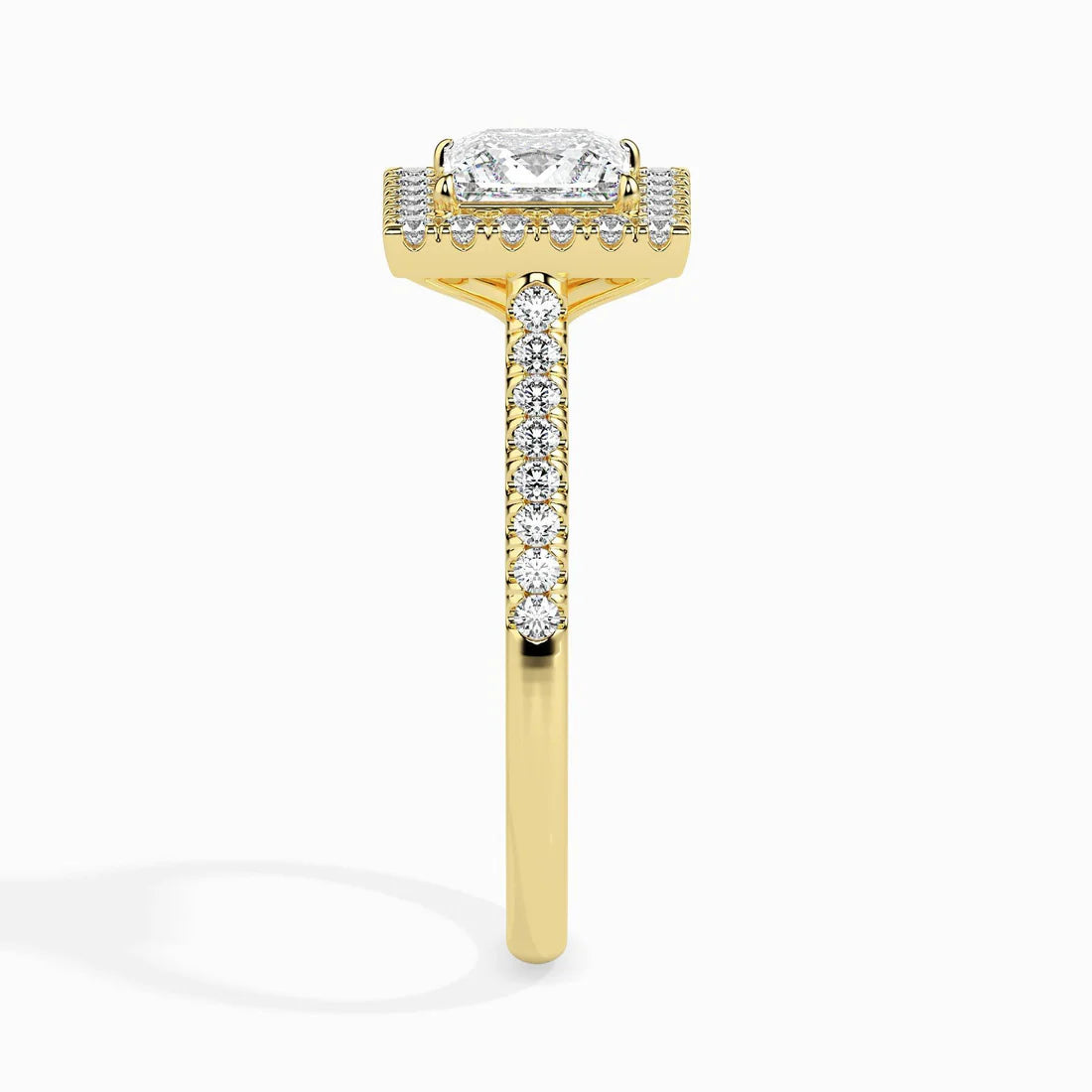 Brianna Halo 1ct Princess Lab Diamond Ring