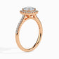 1ct Cushion Halo Lab Diamond Stretch Ring