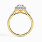 1ct Cushion Halo Lab Diamond Stretch Ring