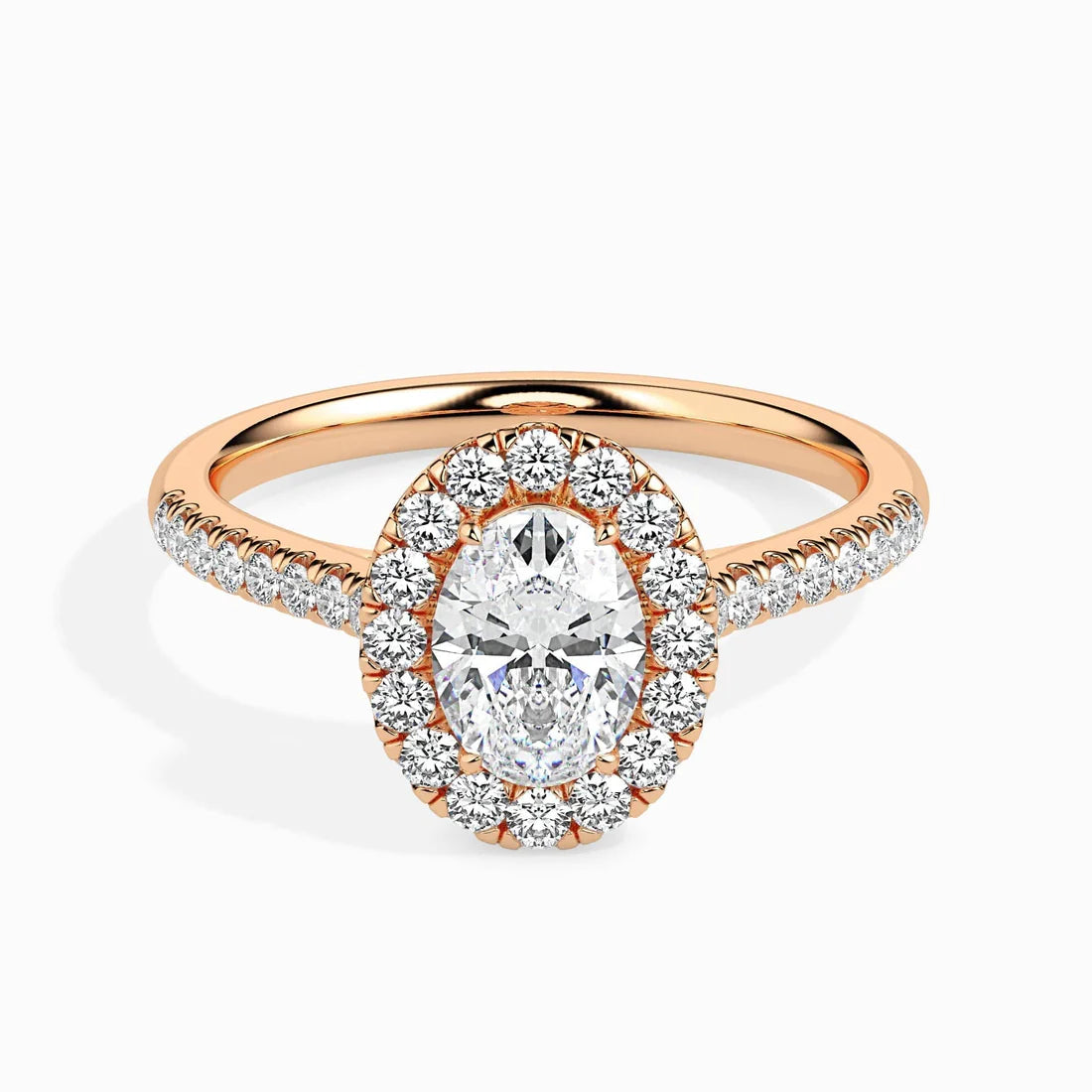 50 Pointer Oval Halo Lab Diamond Bliss Ring