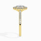 50 Pointer Oval Halo Lab Diamond Bliss Ring