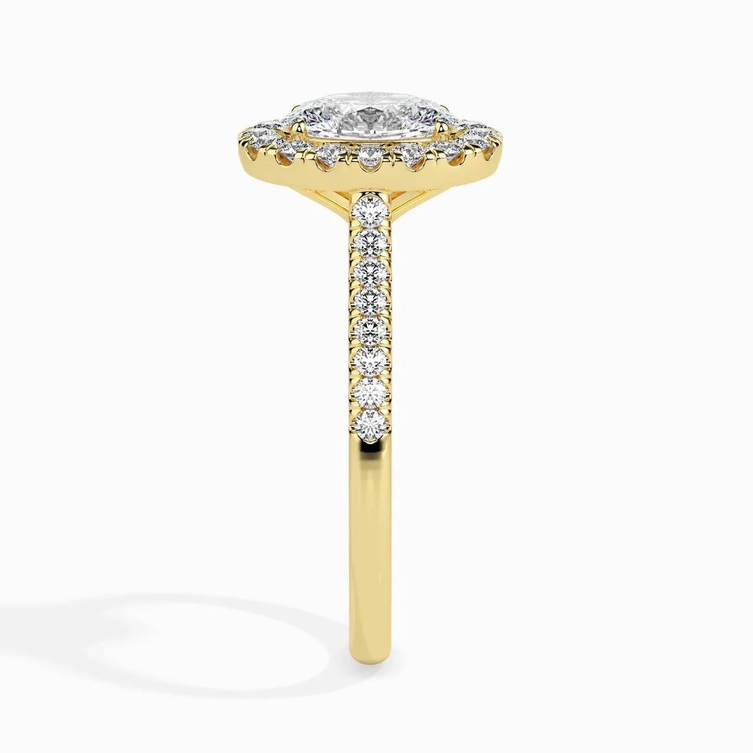 50 Pointer Oval Halo Lab Diamond Bliss Ring