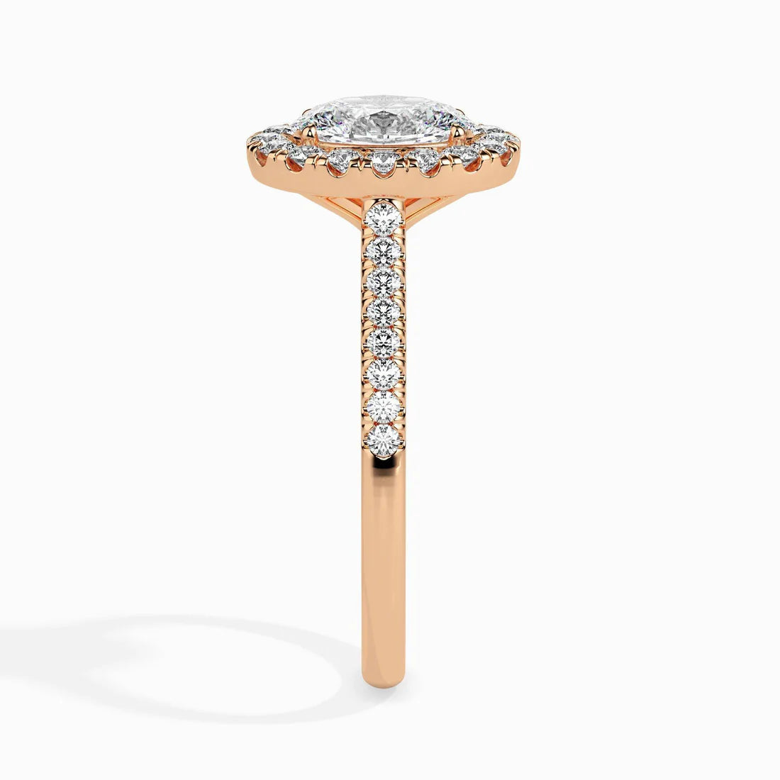50 Pointer Oval Halo Lab Diamond Bliss Ring