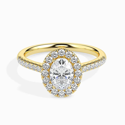 50 Pointer Oval Halo Lab Diamond Bliss Ring