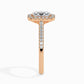 50 Pointer Rediant Halo Lab Diamond Span Ring