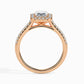 1ct Rediant Halo Lab Diamond Span Ring