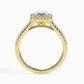 1ct Rediant Halo Lab Diamond Span Ring