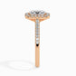 1ct Rediant Halo Lab Diamond Span Ring