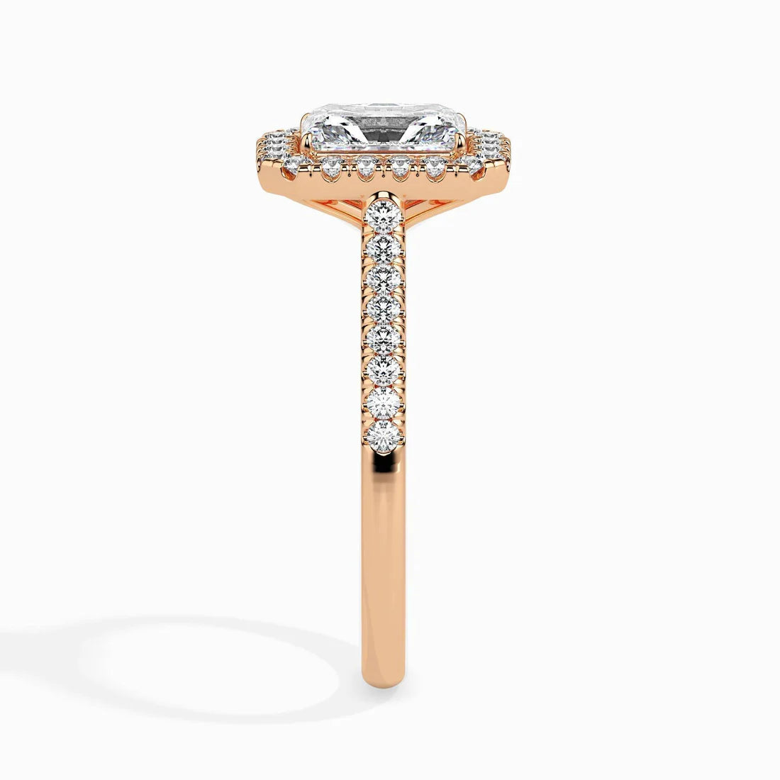 1ct Rediant Halo Lab Diamond Span Ring