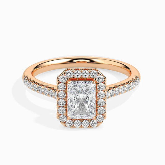 1ct Rediant Halo Lab Diamond Span Ring