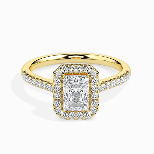 1ct Rediant Halo Lab Diamond Span Ring