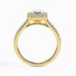 50 Pointer Rediant Halo Lab Diamond Span Ring