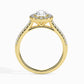 50 Pointer Pear Halo Lab Diamond Zion Ring