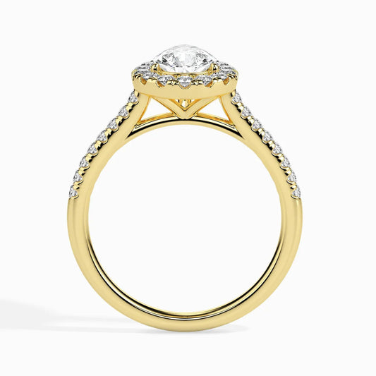 Zion Halo 1ct Pear Lab Diamond Ring