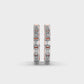 Simple Line Diamond Hoops