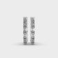 Simple Line Diamond Hoops