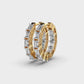 Simple Line Diamond Hoops