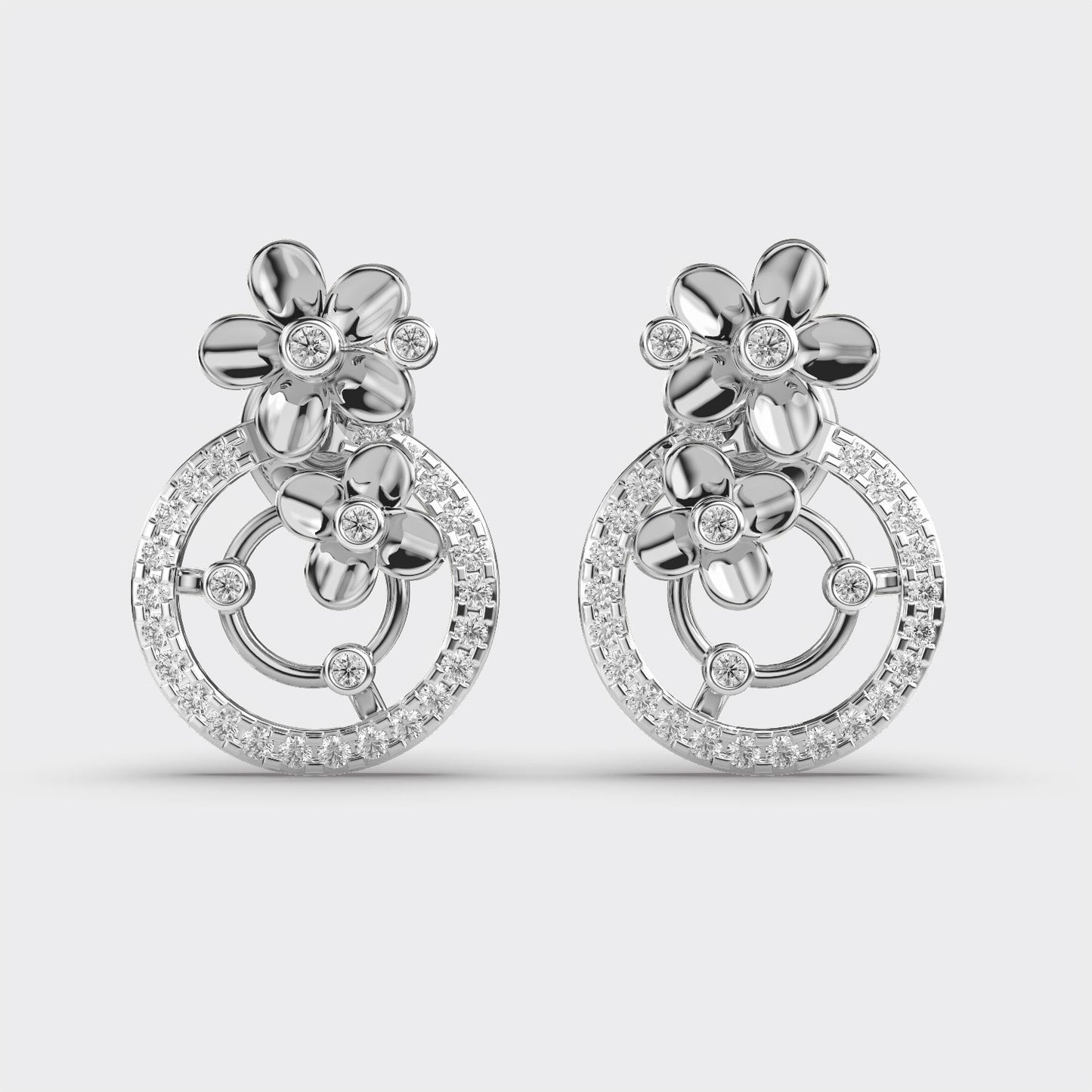 Blooming Petals Diamond Earrings