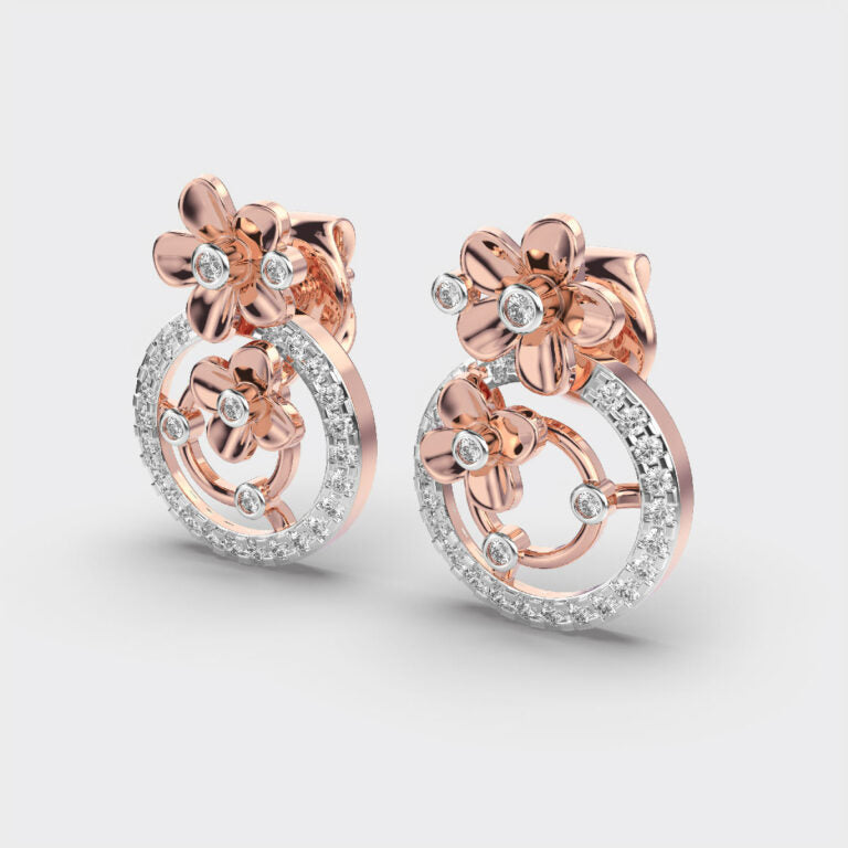 Blooming Petals Diamond Earrings
