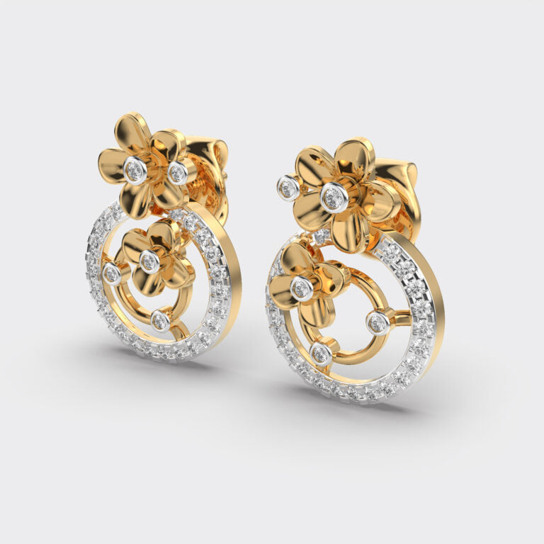 Blooming Petals Diamond Earrings