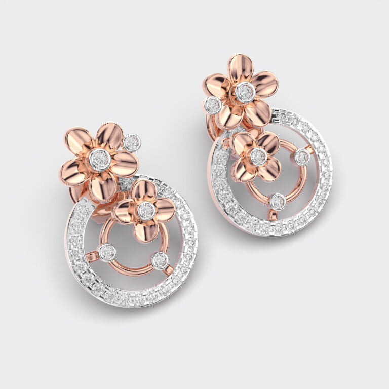 Blooming Petals Diamond Earrings