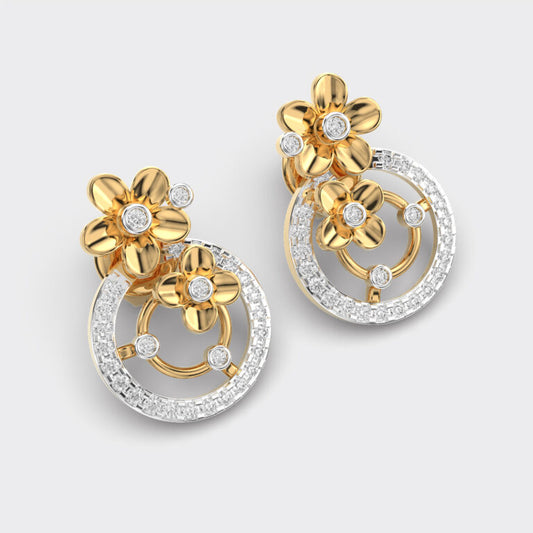 Blooming Petals Diamond Earrings