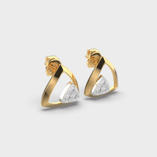 Edgy Spark Diamond Studs