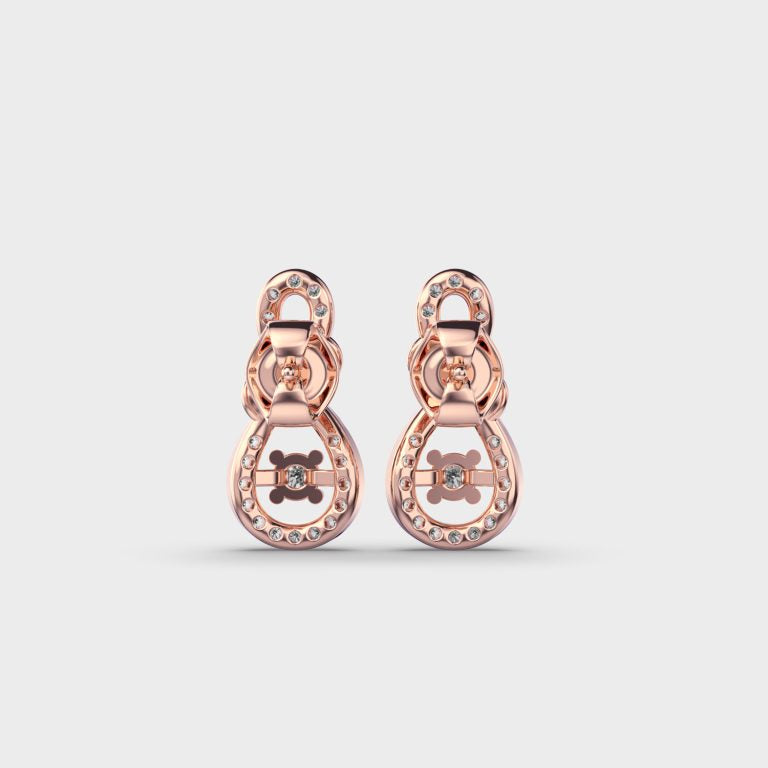 luminous Knots Graceful Diamond Earrings