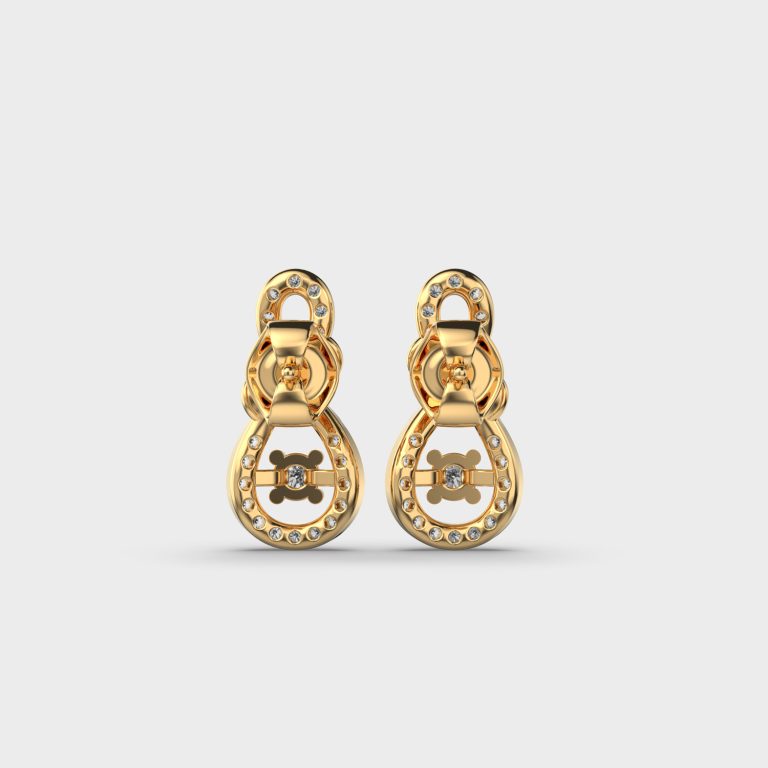 luminous Knots Graceful Diamond Earrings