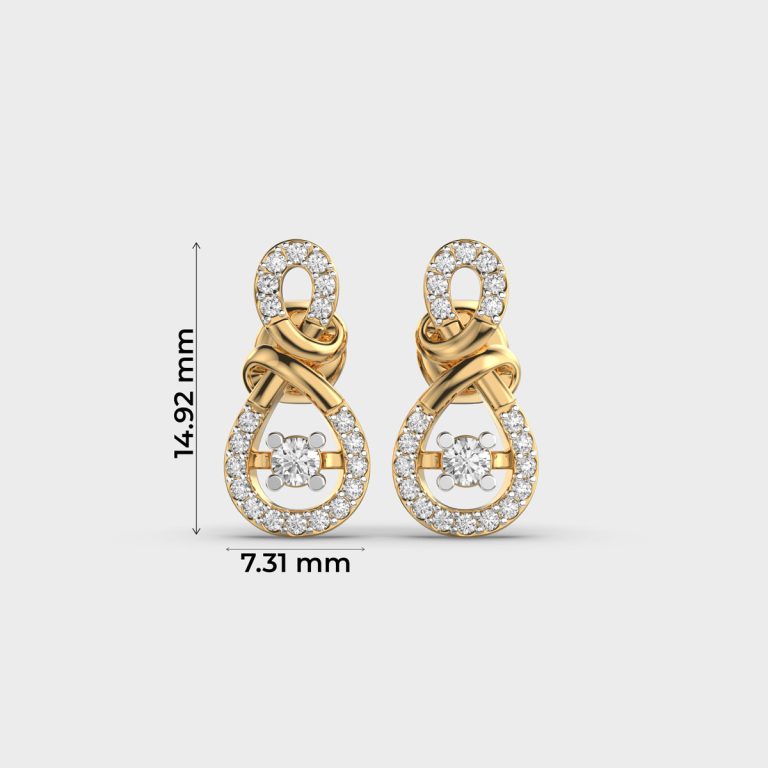 luminous Knots Graceful Diamond Earrings